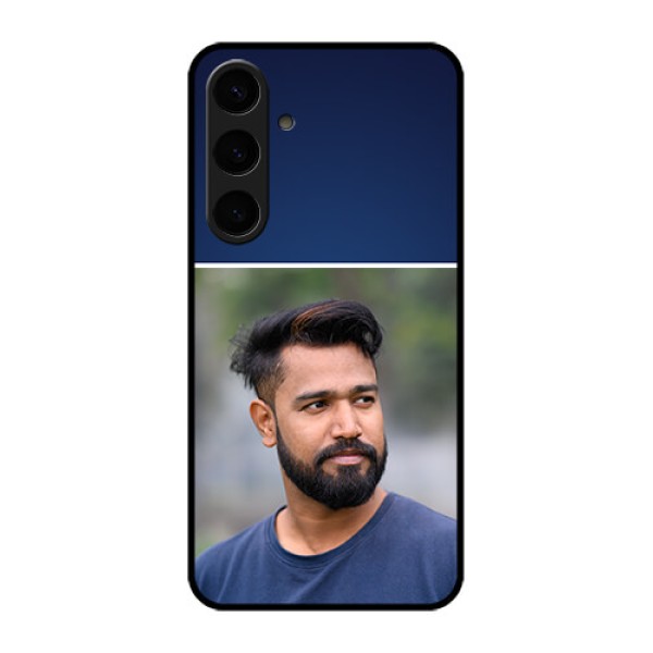 Samsung Galaxy S24 Plus 5G Custom Glass Phone Case - Simple Royal Blue Design Samsung Galaxy S24 Plus 5G Custom Glass Phone Case - Simple Royal Blue Design