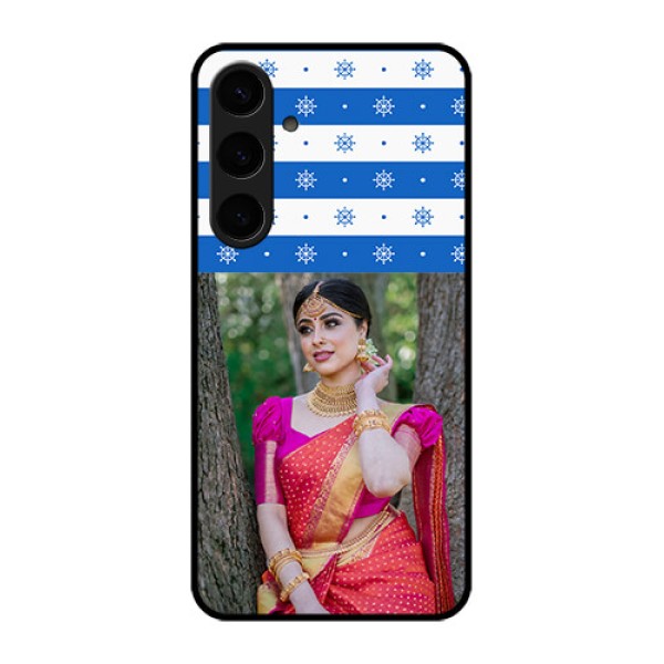 Samsung Galaxy S24 Plus 5G Custom Glass Phone Case - Snow Pattern Design Samsung Galaxy S24 Plus 5G Custom Glass Phone Case - Snow Pattern Design