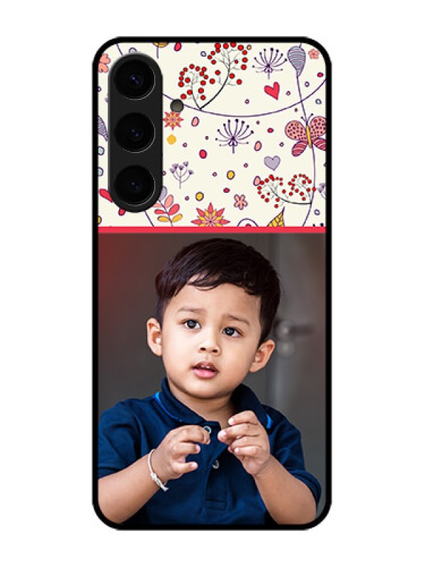 Custom Samsung Galaxy S24 Plus 5G Custom Glass Phone Case - Premium Floral Design