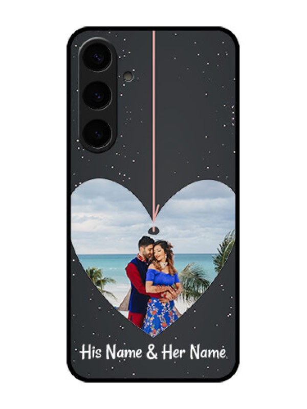 Custom Samsung Galaxy S24 Plus 5G Custom Glass Phone Case - Hanging Heart Design