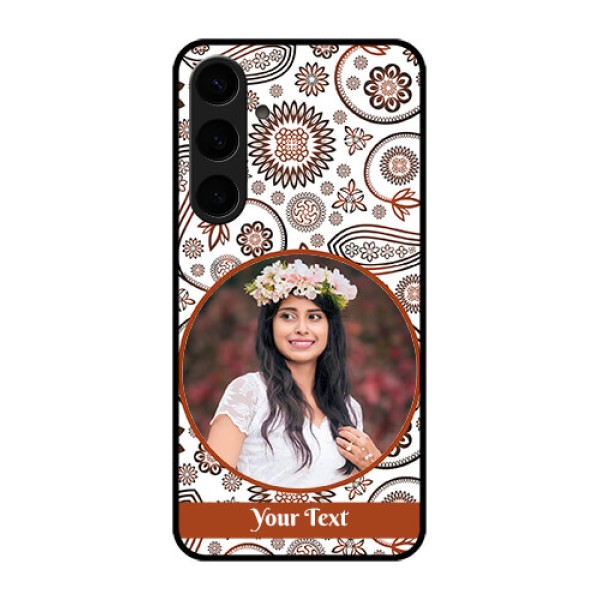 Samsung Galaxy S24 Plus 5G Custom Glass Phone Case - Abstract Flower Design