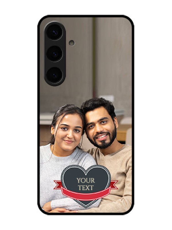 Custom Samsung Galaxy S24 Plus 5G Custom Glass Phone Case - Just Married Couple Design