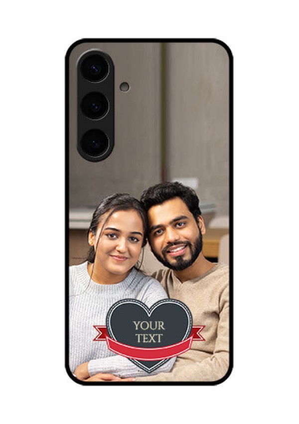 Samsung Galaxy S24 Plus 5G Custom Glass Phone Case - Just Married Couple Design