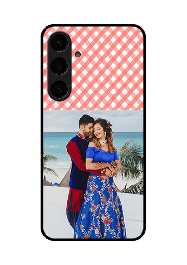 Samsung Galaxy S24 Plus 5G Custom Glass Phone Case - Pink Pattern Design