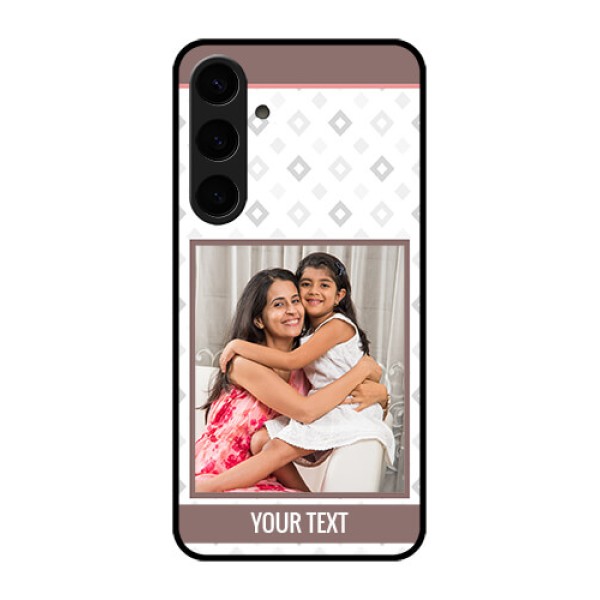 Samsung Galaxy S24 Plus 5G Custom Glass Phone Case - Simple Diamond Design Samsung Galaxy S24 Plus 5G Custom Glass Phone Case - Simple Diamond Design