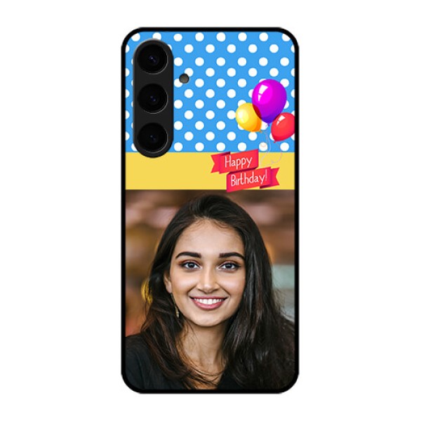 Samsung Galaxy S24 Plus 5G Custom Glass Phone Case - Happy Birthday Design Samsung Galaxy S24 Plus 5G Custom Glass Phone Case - Happy Birthday Design