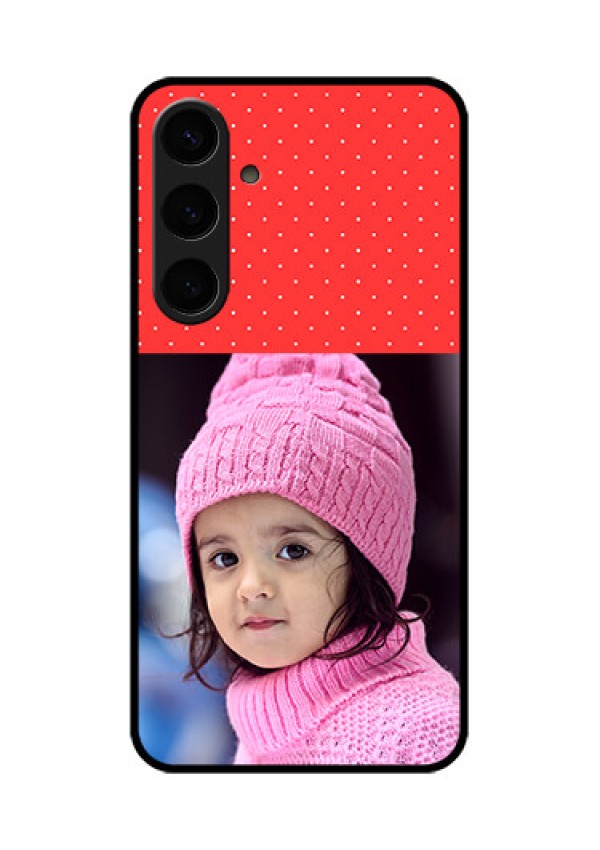 Samsung Galaxy S24 Plus 5G Custom Glass Phone Case - Red Pattern Design
