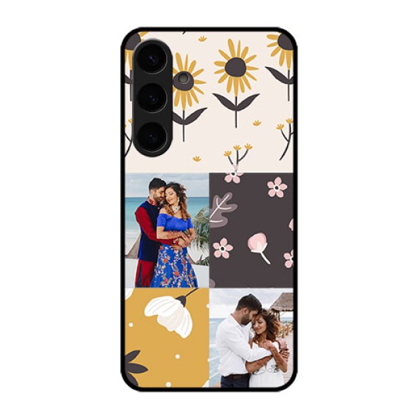 Samsung Galaxy S24 Plus 5G Custom Glass Phone Case - 3 Images With Floral Design Samsung Galaxy S24 Plus 5G Custom Glass Phone Case - 3 Images With Floral Design