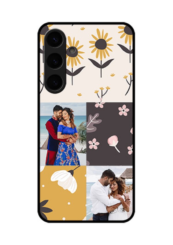 Samsung Galaxy S24 Plus 5G Custom Glass Phone Case - 3 Images With Floral Design