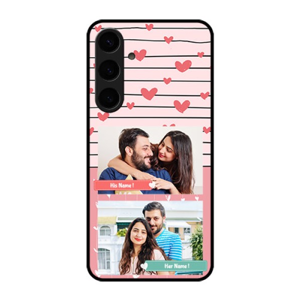 Samsung Galaxy S24 Plus 5G Custom Glass Phone Case - Photo With Heart Design