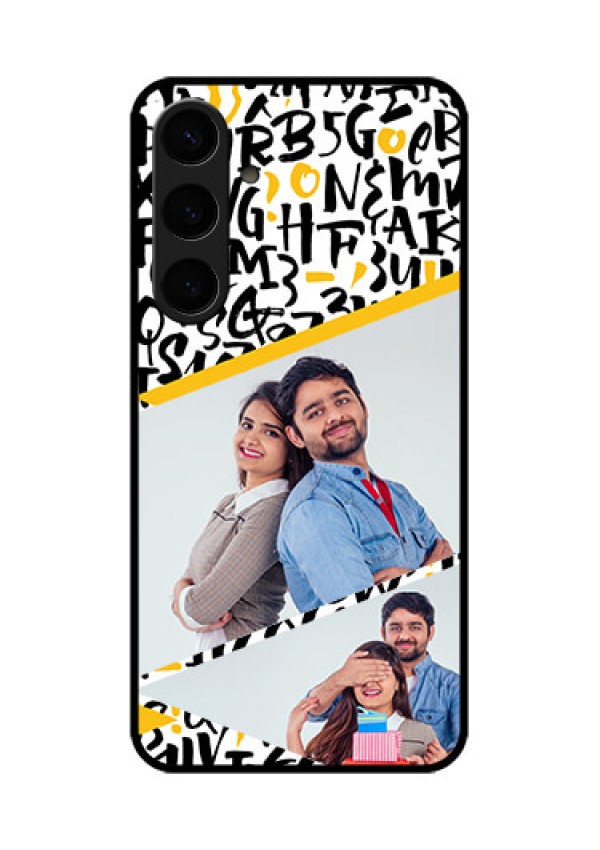 Samsung Galaxy S24 Plus 5G Custom Glass Phone Case - Letters Pattern Design