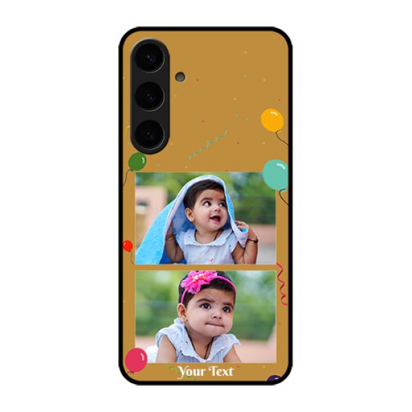 Samsung Galaxy S24 Plus 5G Custom Glass Phone Case - Image Holder With Birthday Celebrations Design Samsung Galaxy S24 Plus 5G Custom Glass Phone Case - Image Holder With Birthday Celebrations Design