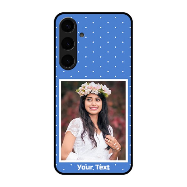 Samsung Galaxy S24 Plus 5G Custom Glass Phone Case - Polka Dots Design