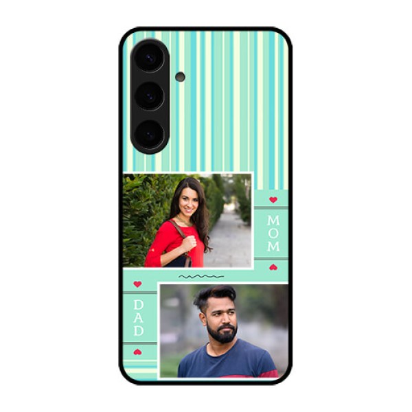 Samsung Galaxy S24 Plus 5G Custom Glass Phone Case - Mom & Dad Pic Design Samsung Galaxy S24 Plus 5G Custom Glass Phone Case - Mom & Dad Pic Design