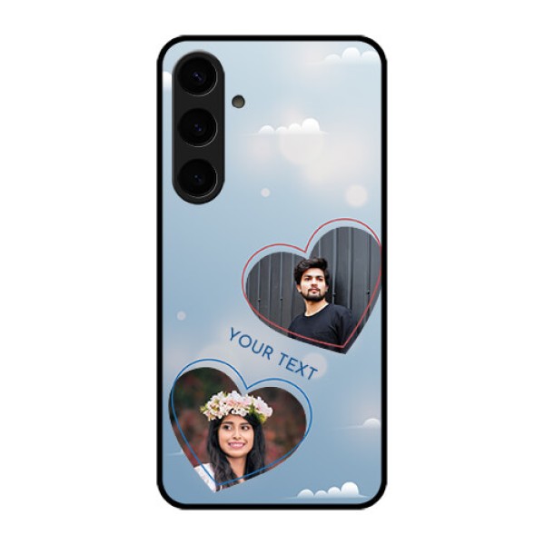 Samsung Galaxy S24 Plus 5G Custom Glass Phone Case - Blue Color Couple Design Samsung Galaxy S24 Plus 5G Custom Glass Phone Case - Blue Color Couple Design