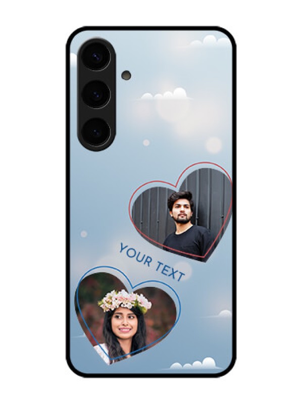 Custom Samsung Galaxy S24 Plus 5G Custom Glass Phone Case - Blue Color Couple Design