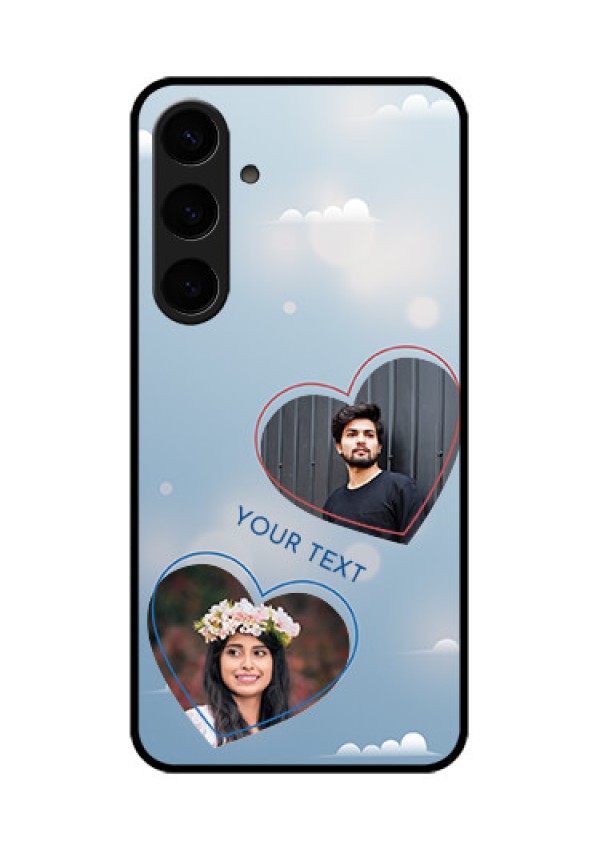 Samsung Galaxy S24 Plus 5G Custom Glass Phone Case - Blue Color Couple Design