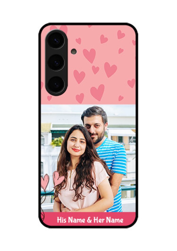 Samsung Galaxy S24 Plus 5G Custom Glass Phone Case - Love Design Peach Color