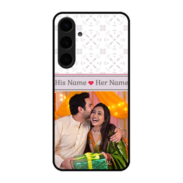 Samsung Galaxy S24 Plus 5G Custom Glass Phone Case - With Photo And Ethnic Design Samsung Galaxy S24 Plus 5G Custom Glass Phone Case - With Photo And Ethnic Design