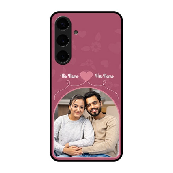 Samsung Galaxy S24 Plus 5G Custom Glass Phone Case - Love Floral Design