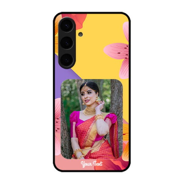 Samsung Galaxy S24 Plus 5G Custom Glass Phone Case - 3 Image With Vintage Floral Design
