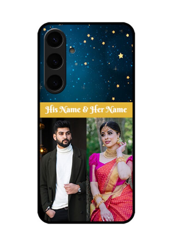 Samsung Galaxy S24 Plus 5G Custom Glass Phone Case - Galaxy Stars Backdrop Design