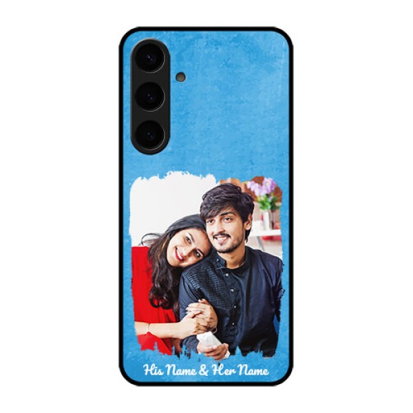 Galaxy S24 Plus 5G Custom Glass Phone Case - Blue Color Vintage Design