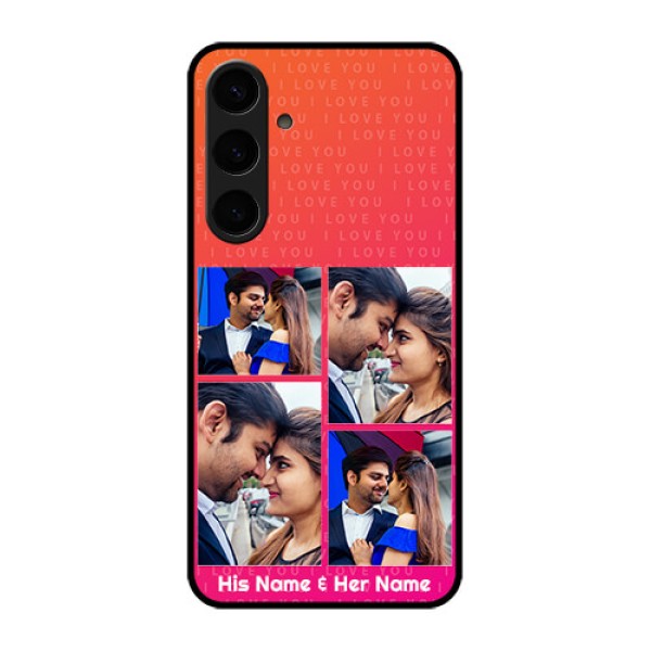 Samsung Galaxy S24 Plus 5G Custom Glass Phone Case - I Love You Pink Design Samsung Galaxy S24 Plus 5G Custom Glass Phone Case - I Love You Pink Design