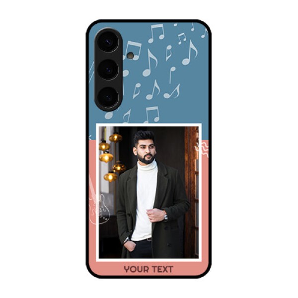 Samsung Galaxy S24 Plus 5G Custom Glass Phone Case - With Color Musical Note Design Samsung Galaxy S24 Plus 5G Custom Glass Phone Case - With Color Musical Note Design