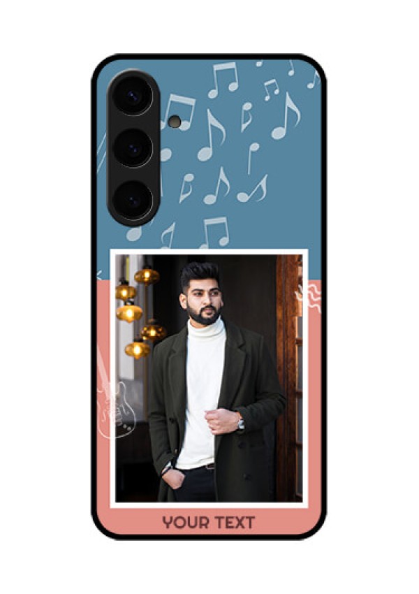 Samsung Galaxy S24 Plus 5G Custom Glass Phone Case - With Color Musical Note Design