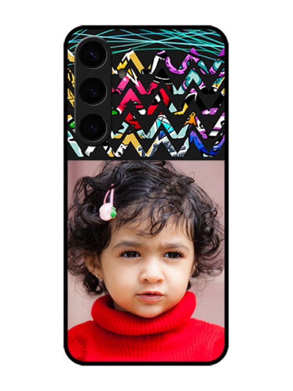 Custom Samsung Galaxy S24 Plus 5G Custom Glass Phone Case - Neon Abstract Design