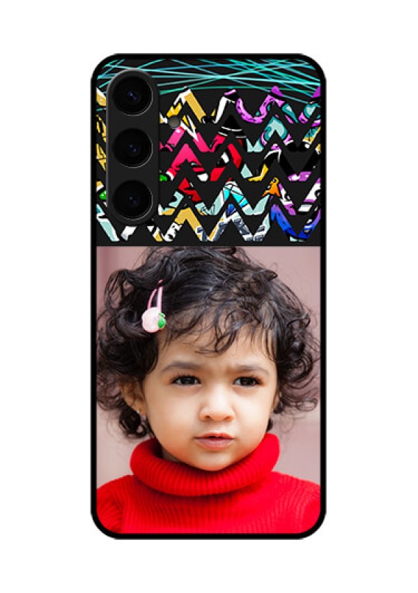 Samsung Galaxy S24 Plus 5G Custom Glass Phone Case - Neon Abstract Design