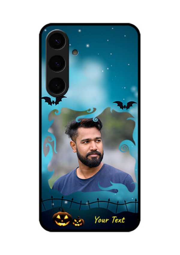 Samsung Galaxy S24 Plus 5G Custom Glass Phone Case - Halloween Frame Design