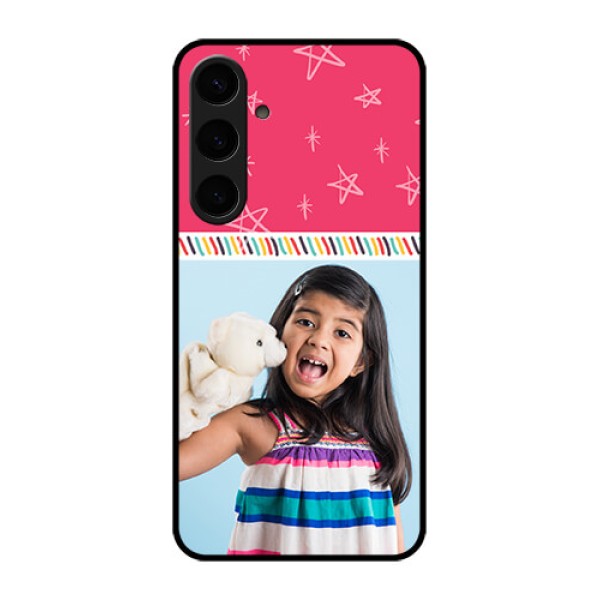 Samsung Galaxy S24 Plus 5G Custom Glass Phone Case - Line Art Design