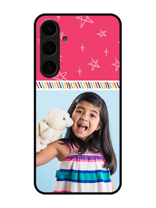 Custom Samsung Galaxy S24 Plus 5G Custom Glass Phone Case - Line Art Design