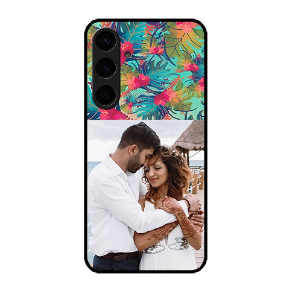 Samsung Galaxy S24 Plus 5G Custom Glass Phone Case - Watercolor Floral Design