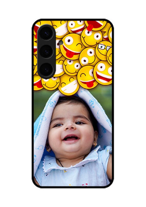 Samsung Galaxy S24 Plus 5G Custom Glass Phone Case - With Smiley Emoji Design