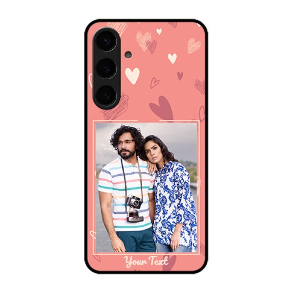 Samsung Galaxy S24 Plus 5G Custom Glass Phone Case - Love Doodle Art Design Samsung Galaxy S24 Plus 5G Custom Glass Phone Case - Love Doodle Art Design