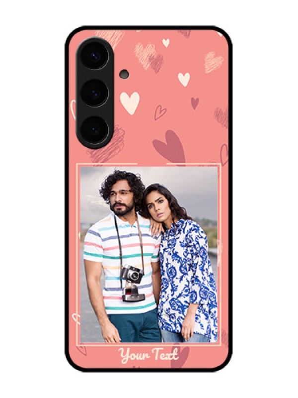 Custom Samsung Galaxy S24 Plus 5G Custom Glass Phone Case - Love Doodle Art Design