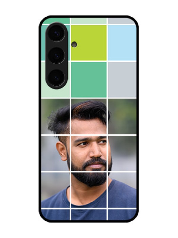 Custom Samsung Galaxy S24 Plus 5G Custom Glass Phone Case - With White Box Pattern