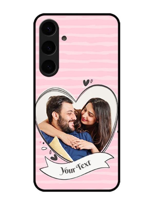 Custom Samsung Galaxy S24 Plus 5G Custom Glass Phone Case - Vintage Heart Design