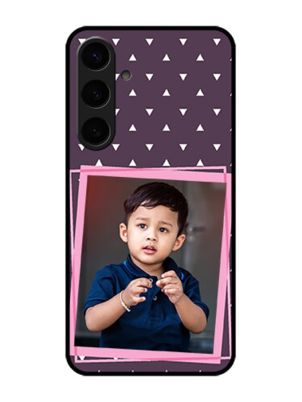 Custom Samsung Galaxy S24 Plus 5G Custom Glass Phone Case - Triangle Pattern Dotted Design