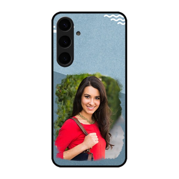 Samsung Galaxy S24 Plus 5G Custom Glass Phone Case - Grunge Line Art Design Samsung Galaxy S24 Plus 5G Custom Glass Phone Case - Grunge Line Art Design