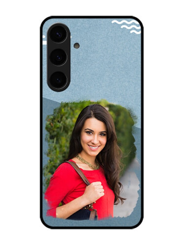 Custom Samsung Galaxy S24 Plus 5G Custom Glass Phone Case - Grunge Line Art Design