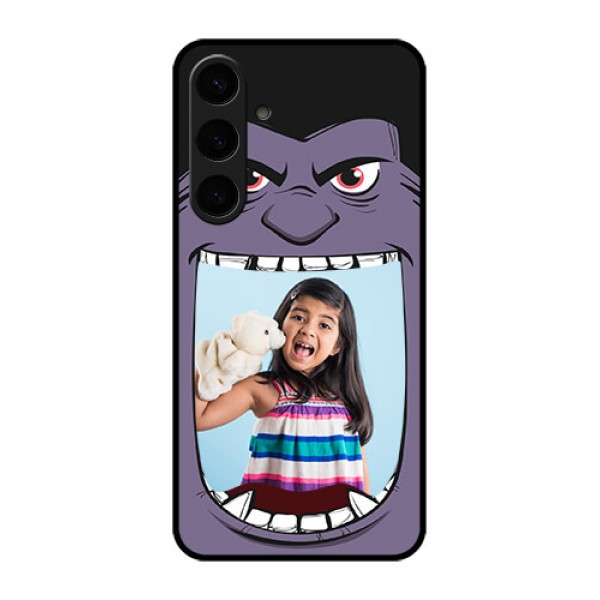 Samsung Galaxy S24 Plus 5G Custom Glass Phone Case - Angry Monster Design Samsung Galaxy S24 Plus 5G Custom Glass Phone Case - Angry Monster Design