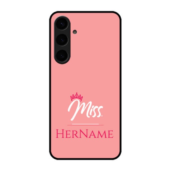 Samsung Galaxy S24 Plus 5G Custom Glass Phone Case - Mrs With Name Design