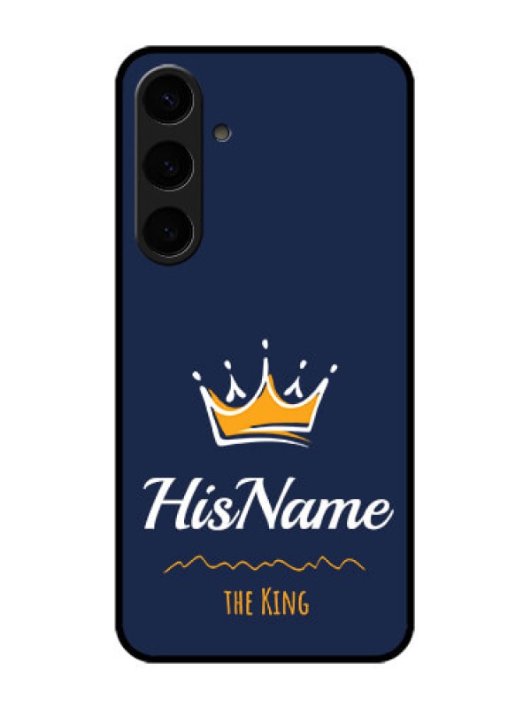 Custom Samsung Galaxy S24 Plus 5G Custom Glass Phone Case - King With Name Design