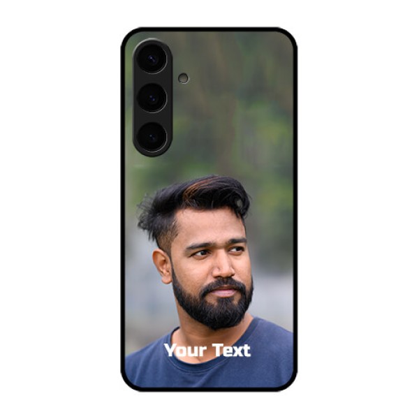 Samsung Galaxy S24 Plus 5G Custom Glass Phone Case - Photo With Text Design