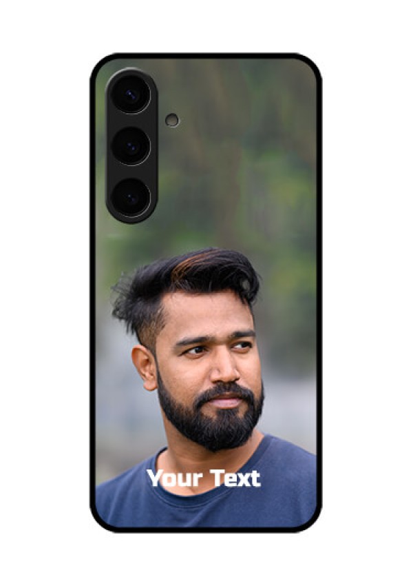 Samsung Galaxy S24 Plus 5G Custom Glass Phone Case - Photo With Text Design