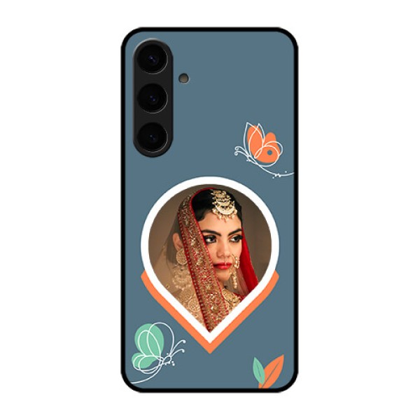 Samsung Galaxy S24 Plus 5G Custom Glass Phone Case - Droplet Butterflies Design Samsung Galaxy S24 Plus 5G Custom Glass Phone Case - Droplet Butterflies Design